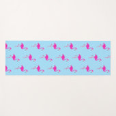 Schöne Flamingos auf hellblau Yogamatte (Vorderseite (Horizontal))