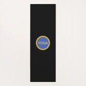 Schöne Flamingos auf schwarz Yogamatte (Rückseite)