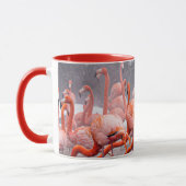 Schöne Flamingos Foto Kaffeetasse  (Links)