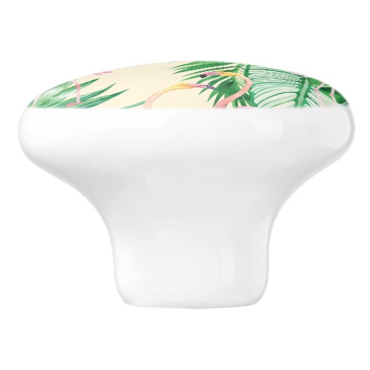 ★ schöne Flamingos Keramikknauf (Seitenansicht)