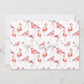 Schöne Flamingos Response Cards Einladung (Rückseite)