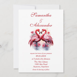 Schöne Flamingos Wedding Einladung