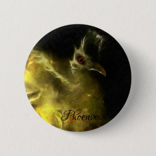 Schöne Flamme Kleiner Phönix Button