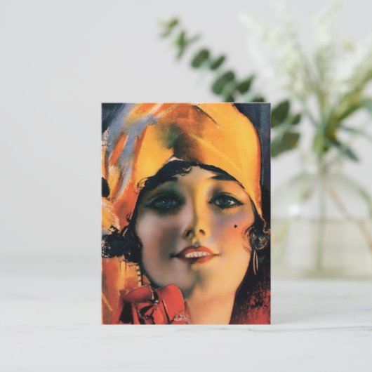Schöne, flapper Postkarte der 1920er Jahre (Stehend Vorderseite)