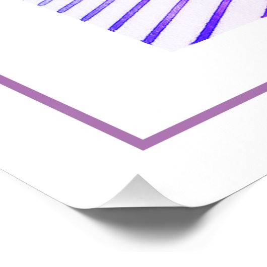 Schöne Flasche Lila Blue Shadow Farben Poster (Ecke)