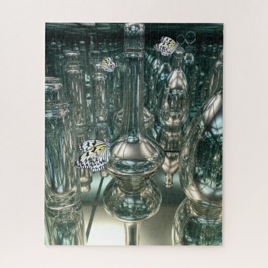 Schöne Flaschen und Schmetterlinge Puzzle (Vertikal)