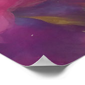 Schöne, flauschig weiße Katze Poster (Ecke)