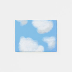 Schöne, flauschig weiße Wolke nach dem it Noten Post-it Klebezettel