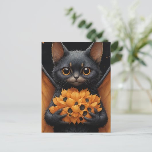 Schöne Flechtkatze Postkarte (Stehend Vorderseite)