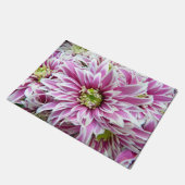 Schöne Flieder und weiße Blume Fußmatte (Schrägansicht)