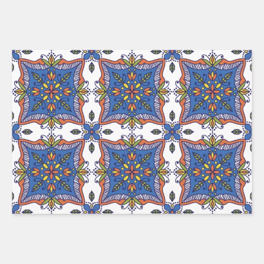 Schöne Fliesendesigns Geschenkpapier Set (Vorderseite)