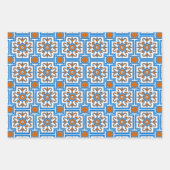 Schöne Fliesendesigns zum Verpacken von Papierblät Geschenkpapier Set (Vorderseite)