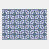 Schöne Fliesendesigns zum Verpacken von Papierblät Geschenkpapier Set (Vorderseite 3)