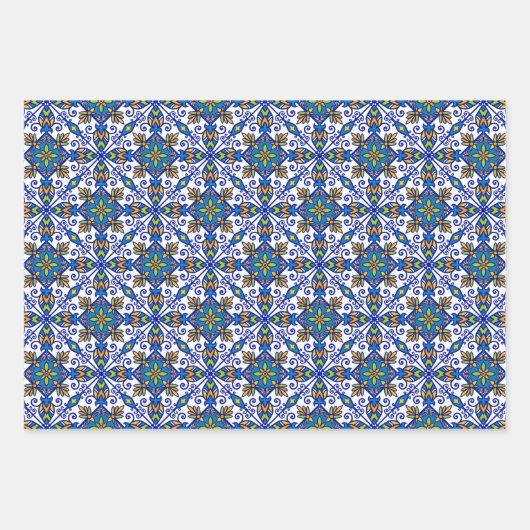 Schöne Fliesendesigns zum Verpacken von Papierblät Geschenkpapier Set (Vorderseite 3)