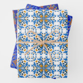 Schöne Fliesendesigns zum Verpacken von Papierblät Geschenkpapier Set (Beispiel)