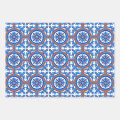 Schöne Fliesendesigns zum Verpacken von Papierblät Geschenkpapier Set (Vorderseite 2)