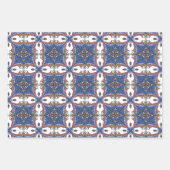 Schöne Fliesendesigns zum Verpacken von Papierblät Geschenkpapier Set (Vorderseite)