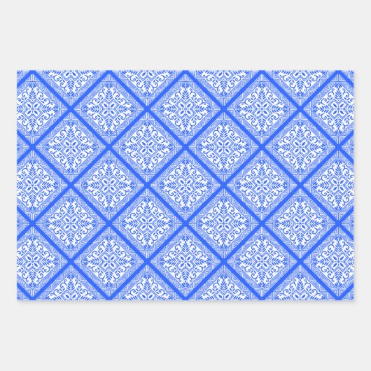 Schöne Fliesendesigns zum Verpacken von Papierblät Geschenkpapier Set (Vorderseite 3)