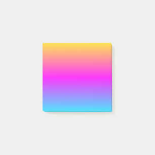 Schöne fließende Farben Gelb Gold Pink Blau Aqua Post-it Klebezettel