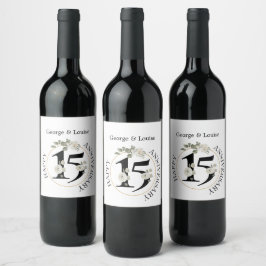 Schöne Flora 15 Jahre JAHRESZEIT Wein Weinetikett