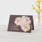 Schöne Flora Bouquet Pink Peonies Geburtstag Karte (Gelbe Blume)