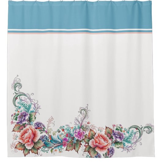 Schöne Flora Duschvorhang (Vorderseite)