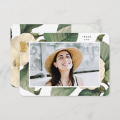 Schöne Flora Elegante Universität Abschluss Dankeskarte (Vorne/Hinten)