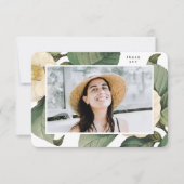 Schöne Flora Elegante Universität Abschluss Dankeskarte (Vorderseite)