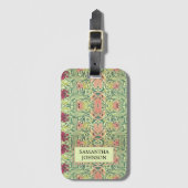 Schöne Flora Elegante Wilhelm Morris Inspiriert Gepäckanhänger (Vorderseite Vertikal)