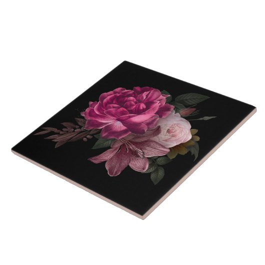 Schöne Flora Fliese (Seite)