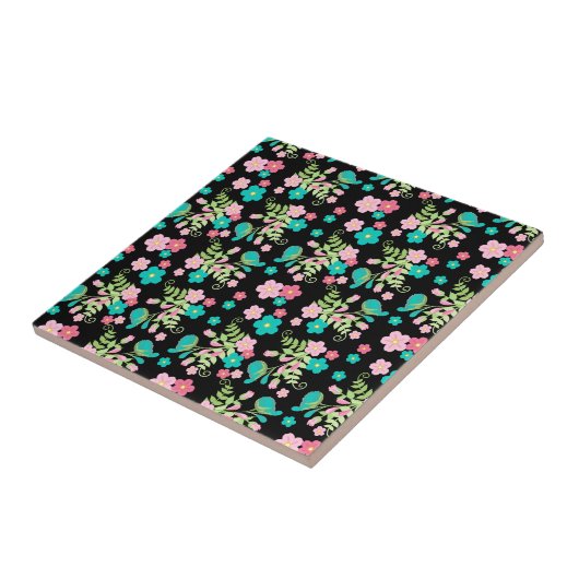 Schöne Flora Fliese (Seite)