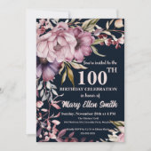 Schöne Flora Geburtstagsfeier Einladung (Vorderseite)