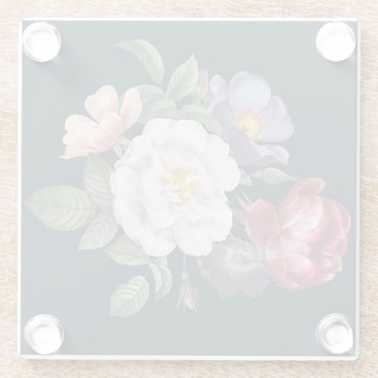 Schöne Flora Glasuntersetzer (Rückseite)