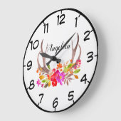 Schöne Flora Große Wanduhr (Winkel)