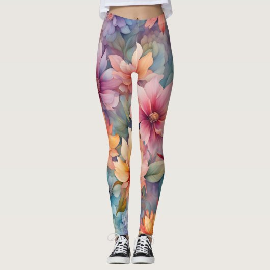 Schöne Flora Leggings (Vorderseite)