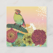 Schöne Flora Quadratische Visitenkarte (Rückseite)