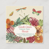 Schöne Flora Quadratische Visitenkarte (Vorderseite)