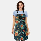 Schöne Flora Schürze (Getragen)