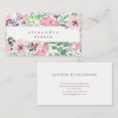 Schöne Flora | Trendfarbener Rahmen Visitenkarte (Vorne/Hinten)