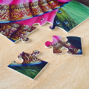 Schöne Flora Vintag Krishna Radha Puzzle