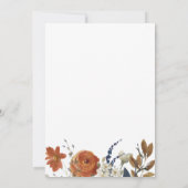 Schöne Floral Boho Wedding Einladung (Rückseite)