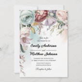 Schöne Floral Bouquet Hochzeit Einladung (Vorderseite)