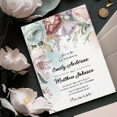 Schöne Floral Bouquet Hochzeit Einladung