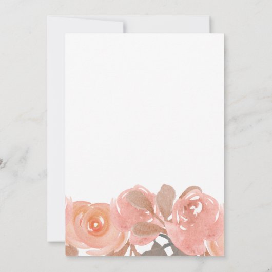 Schöne Floral Bouquet Wedding Einladung (Rückseite)