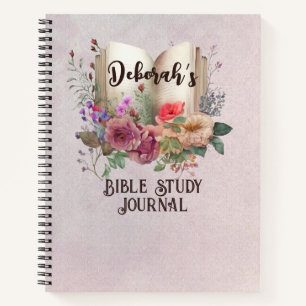Schöne floral-christliche, individuelle Bibelstudi Notizblock