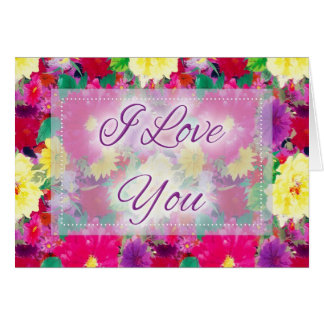 Schöne floral D2 I Liebe Sie Grußkarte