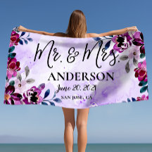 Schöne Floral Mr. & Mrs. Wedding oder Jubiläum