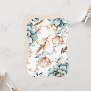 Schöne floral nahtlose Muster mit Vintage  Einladung