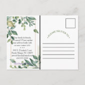 Schöne Floral New Address Motion Ankündigung (Rückseite)