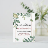 Schöne Floral New Address Motion Ankündigung (Stehend Vorderseite)